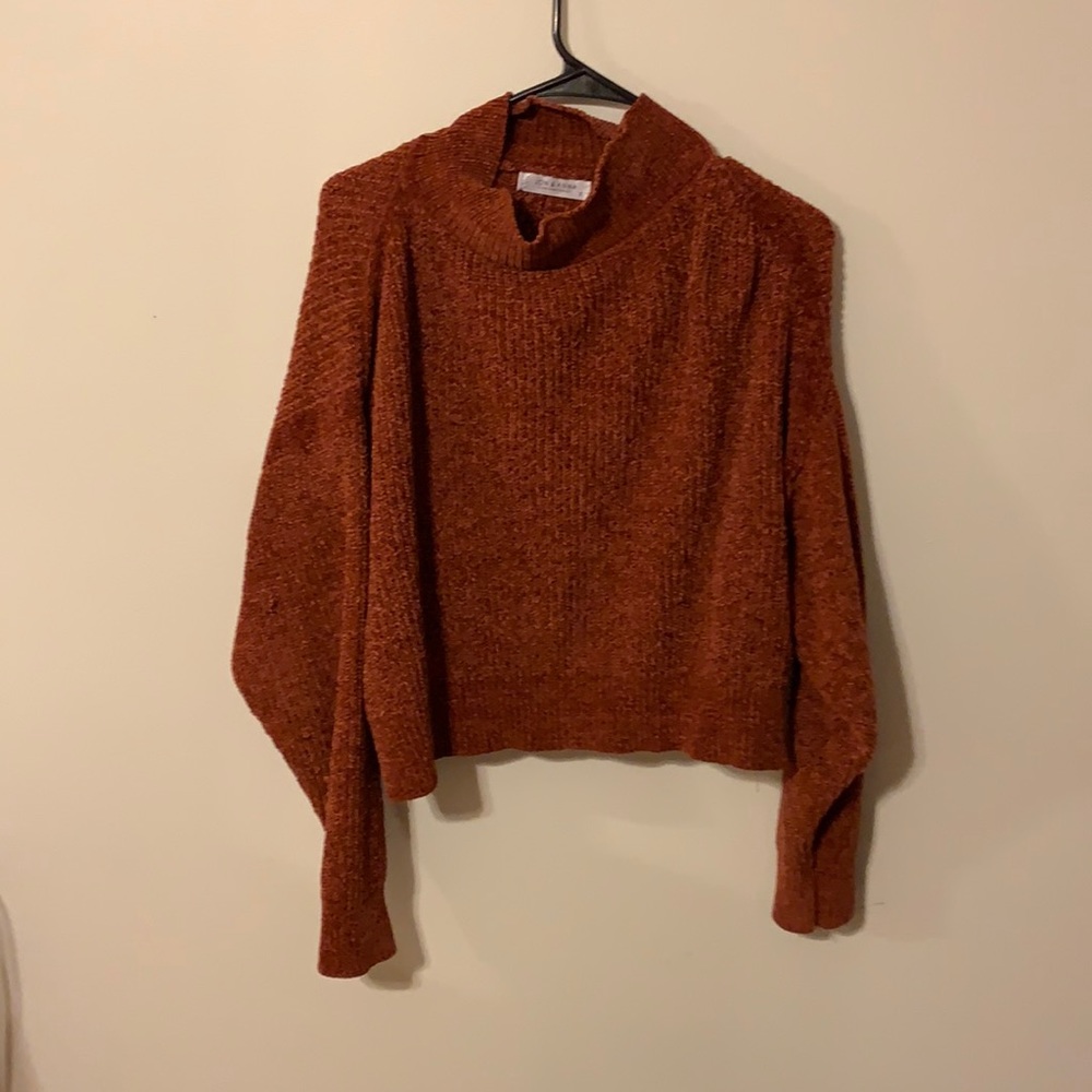 red turtleneck sweater!!